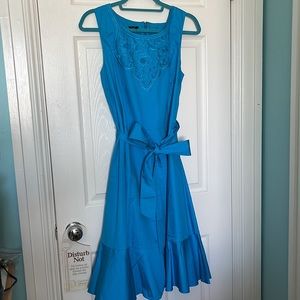 Talbots NWT sleeveless fully-lined embroidered dress
